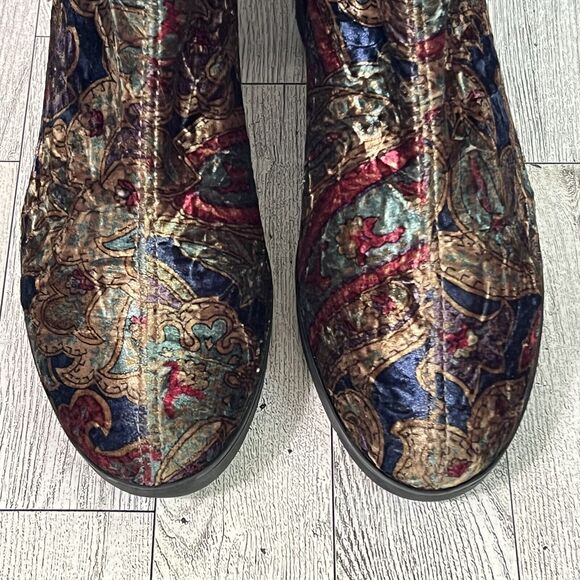 Toni Pons Finley Crushed Velvet Paisley Ankle Boots Shoes Women's 6.5 Booties - Picture 11 of 17